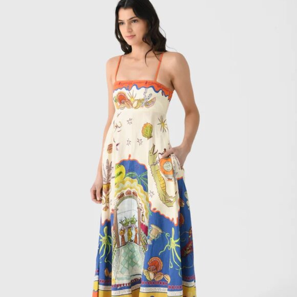 NWT Alemais Surrealist Summer Sundress, US Size 2 - Picture 1 of 8